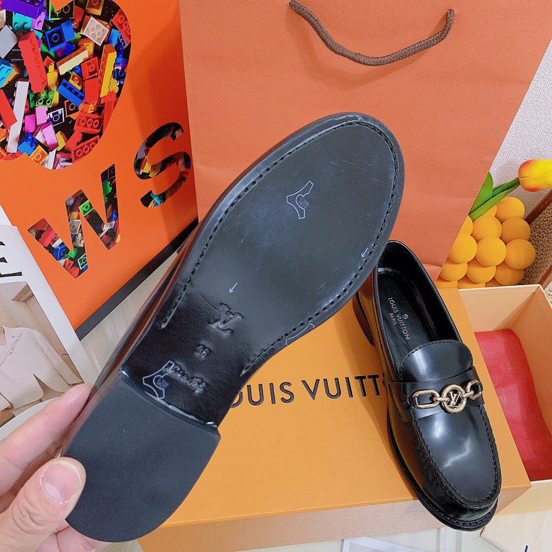 Louis Vuitton Beige Loafer Flats - Sole Detail View