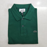 Close-up detail shot of Lacoste luxury clothing with monogram-inspired silhouette