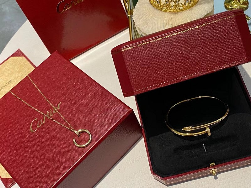 Close-up detail view of Cartier unisex jewelry piece
