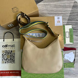 Side profile of refined chic women's handbag – women's statement bag