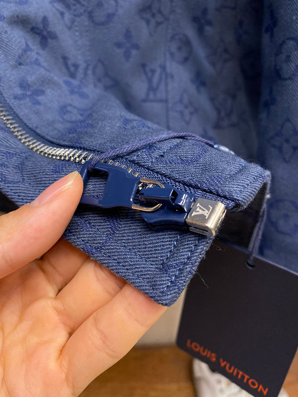 Side profile of Louis Vuitton luxury clothing with contemporary cut