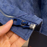 Side profile of Louis Vuitton luxury clothing with contemporary cut