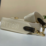  crossbody bag close-up of hardware and finish
