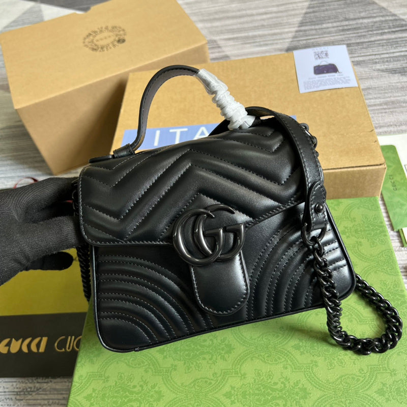 Front view of polished statement women's handbag – women's designer-style accessory