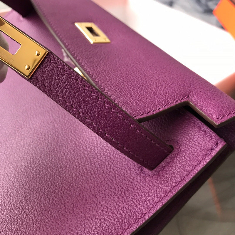 Sleek bag shown from front angle