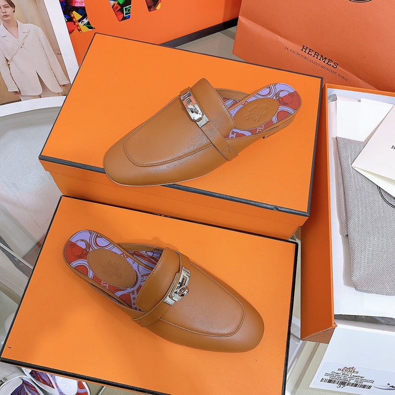 Hermes shoes Style 354 - styled lifestyle view (alternate angle)