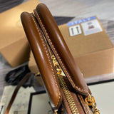 Back view of elevated signature women's handbag – women's premium purse