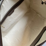 Back view of modern structured women's handbag – women's luxury accessory