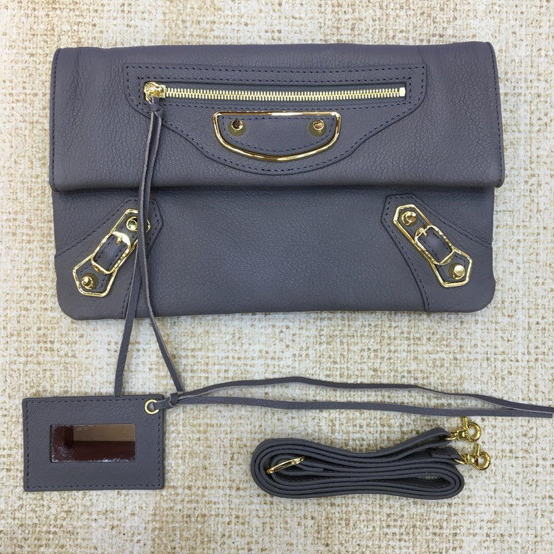 Sophisticated Vegan Leather Handbag - Polished Finish | Women's Statement Accessory #956 - side angle view (image 2) of designer-inspired handbag