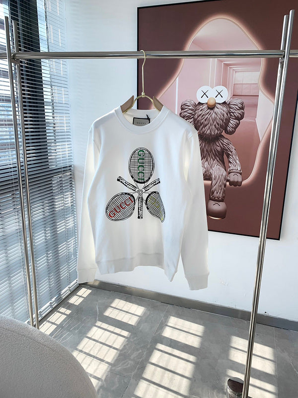 Side profile of Gucci luxury clothing with monogram-inspired silhouette