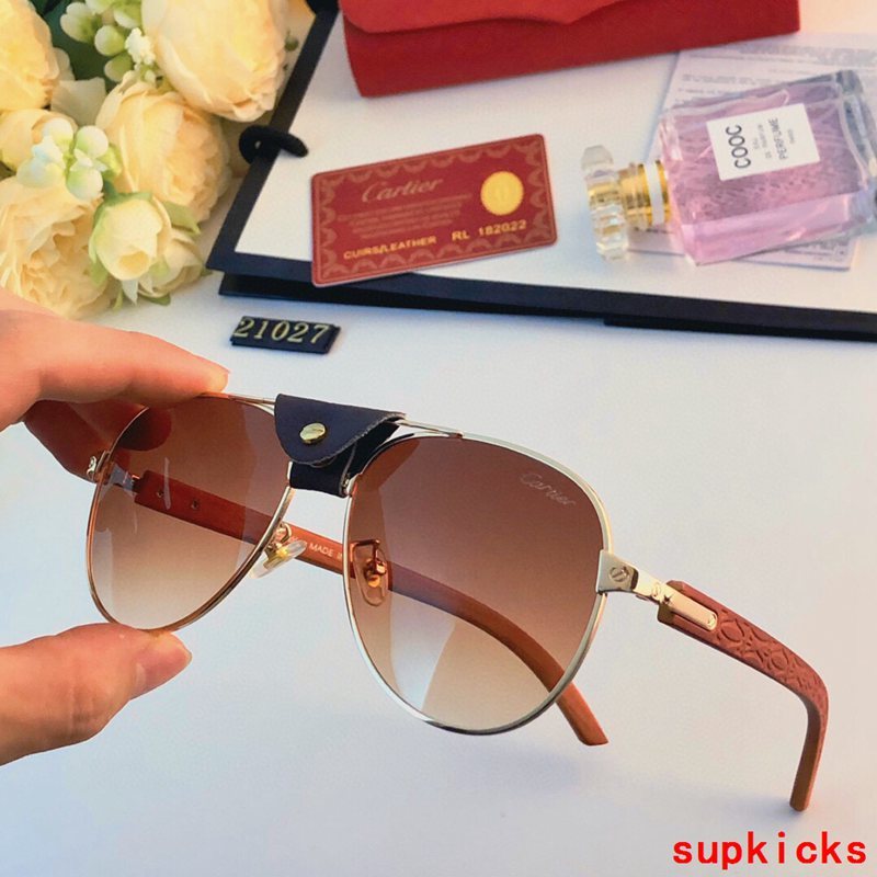 Angled view of Cartier unisex sunglasses