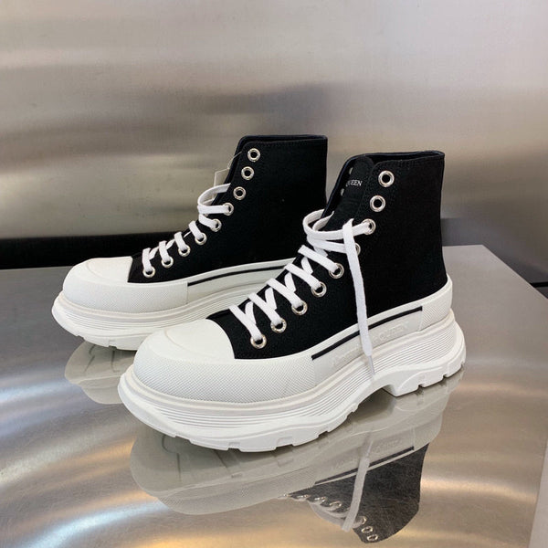 Alexander McQueen shoes Style 294 - front view, classic monogram styling