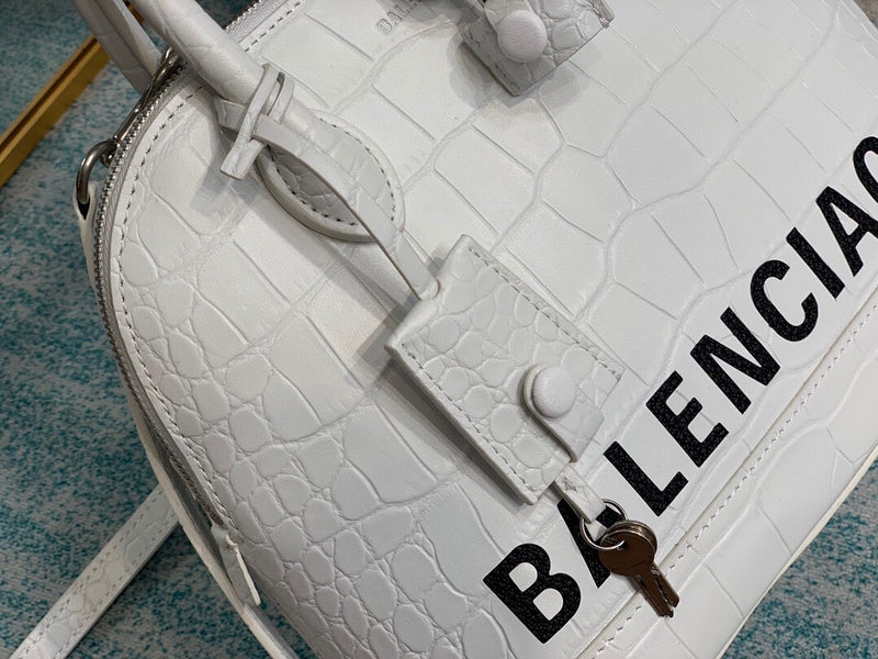 Chic Vegan Leather Handbag - Polished Finish | Women's Fashion Handbag #659 - styled full view (image 7) of designer-inspired handbag