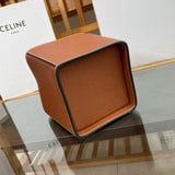 Back view of structured signature women's handbag – women's designer-style accessory