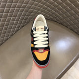 Gucci crisp white luxury sneakers view 4 retro runner design