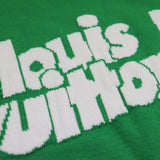 Full styled look of Louis Vuitton luxury clothing with logo-detail design
