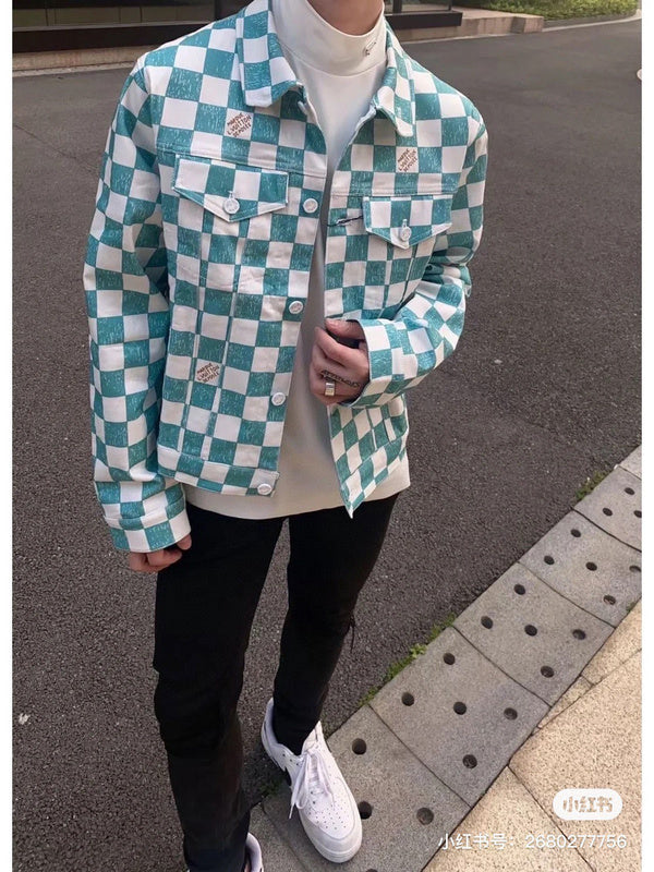 Front view of Louis Vuitton luxury clothing with streetwear-inspired cut