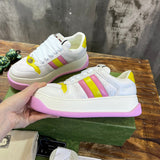 Gucci crisp white luxury sneakers view 5 heritage-inspired look