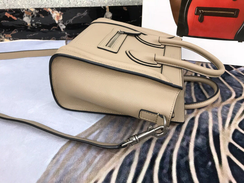 Side profile of premium polished women's handbag – women's luxury accessory