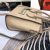 Side profile of premium polished women's handbag – women's luxury accessory