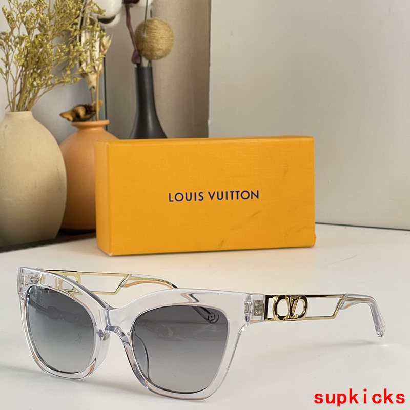 Side view of Louis Vuitton unisex sunglasses