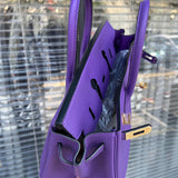 Close-up detail of statement bag design
