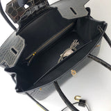 Side view of everyday-ready structured handbag