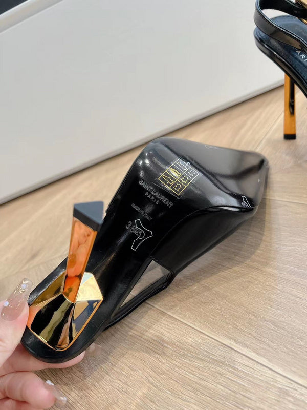 Saint Laurent luxury shoes detail shot