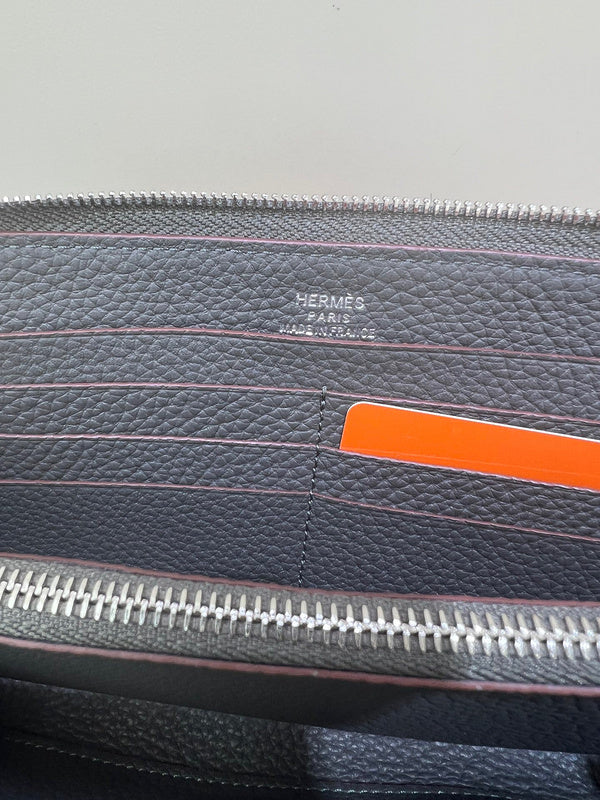 Side view of poised structured handbag