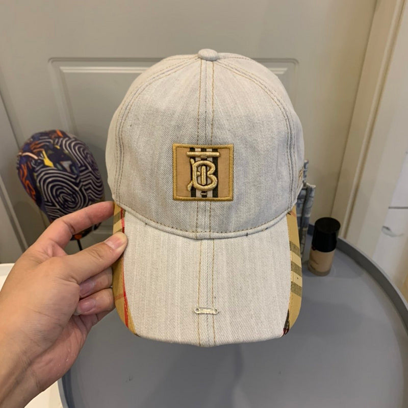 Angled view of Burberry unisex cap