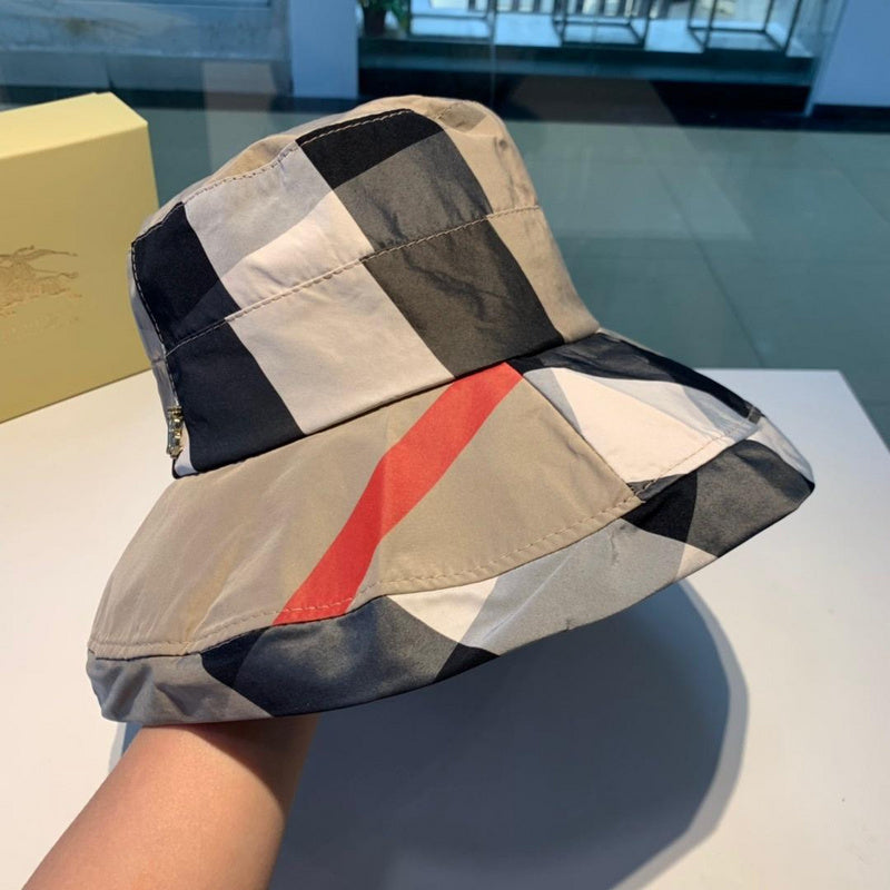 Close-up detail view of Burberry unisex cap
