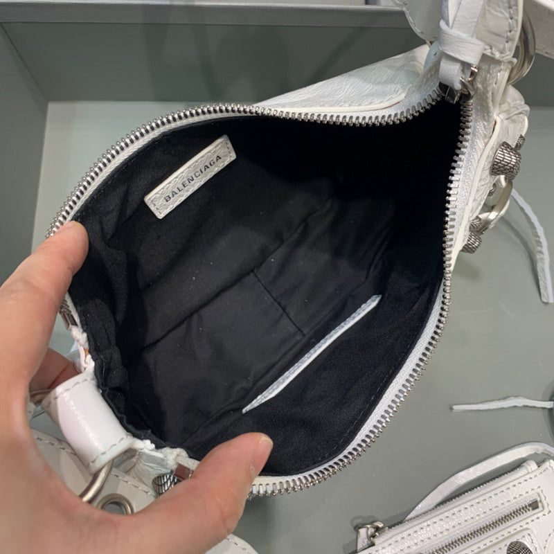 Modern Faux Leather Handbag - Signature Hardware Accents | Women's Fashion Handbag #387 - styled full view (image 7) of designer-inspired handbag