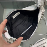 Modern Faux Leather Handbag - Signature Hardware Accents | Women's Fashion Handbag #387 - styled full view (image 7) of designer-inspired handbag