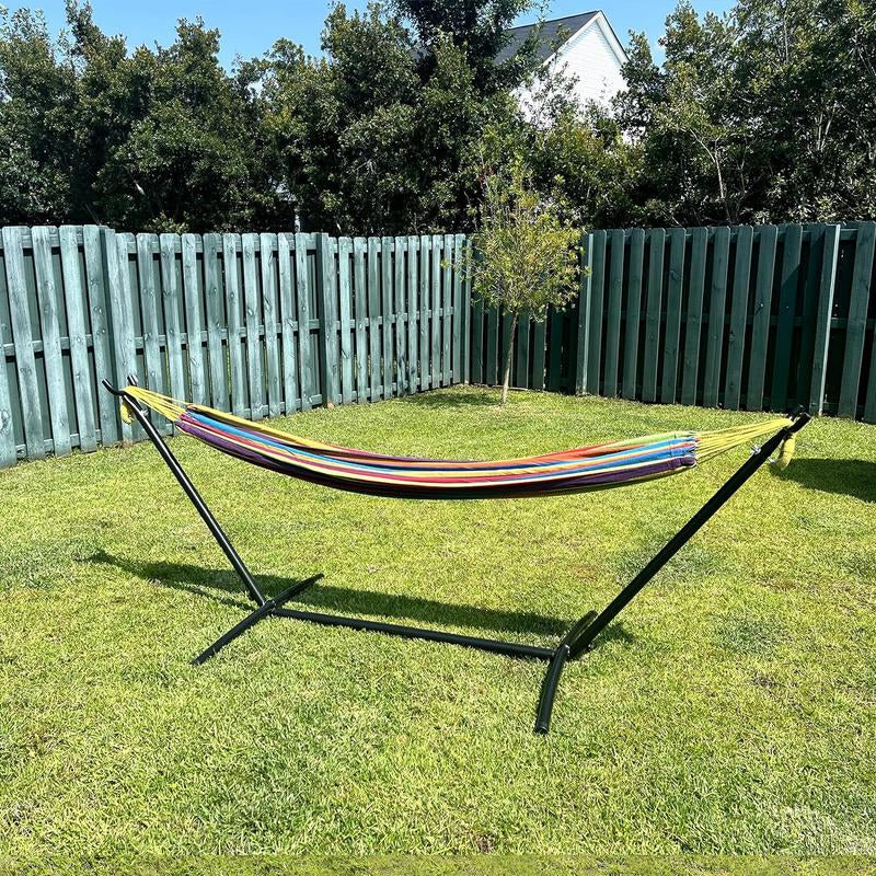 Double Hammock with Stand Included 450Lb Capacity Steel Stand