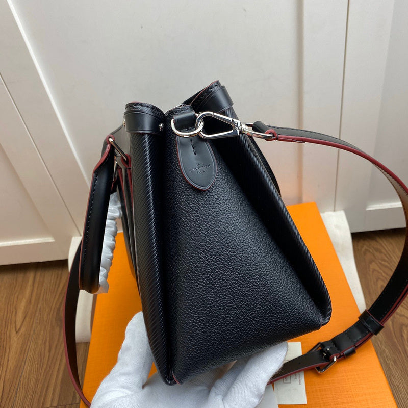 Back view of structured statement women's handbag – women's designer-style accessory