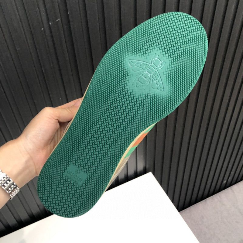 Gucci sneakers detailed view showing premium designer craftsmanship