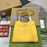 Side profile of chic signature women's handbag – women's luxury accessory