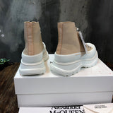 Alexander McQueen Beige Pointed-Toe Stiletto Heels - Heel Detail View