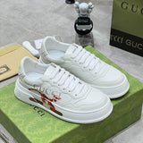 Gucci neutral cream luxury sneakers view 9 signature lace-up style