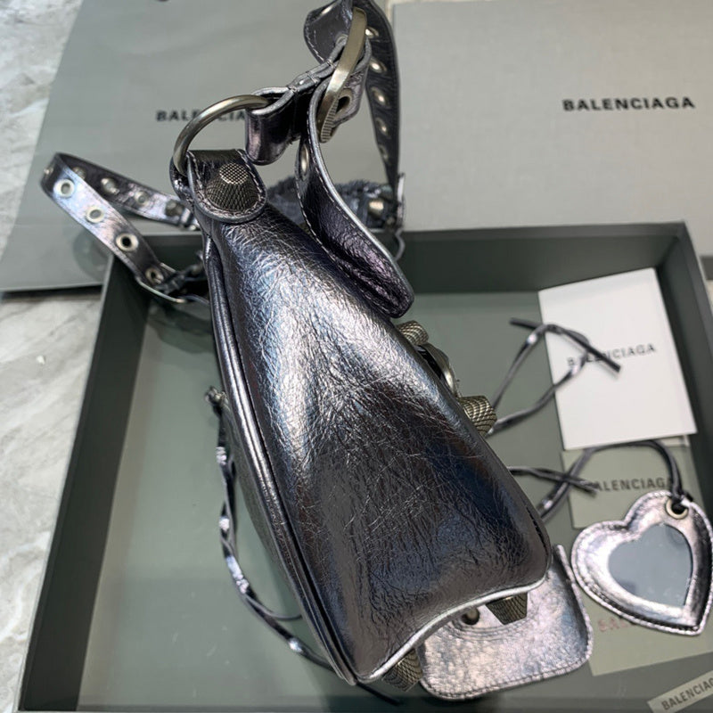 Refined Vegan Leather Handbag - Statement Silhouette | Women's Statement Accessory #369 - back view (image 4) of designer-inspired handbag