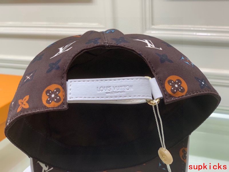 Close-up detail view of Louis Vuitton unisex cap