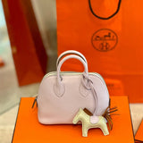 Close-up detail of statement bag design