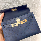Side view of graceful structured handbag