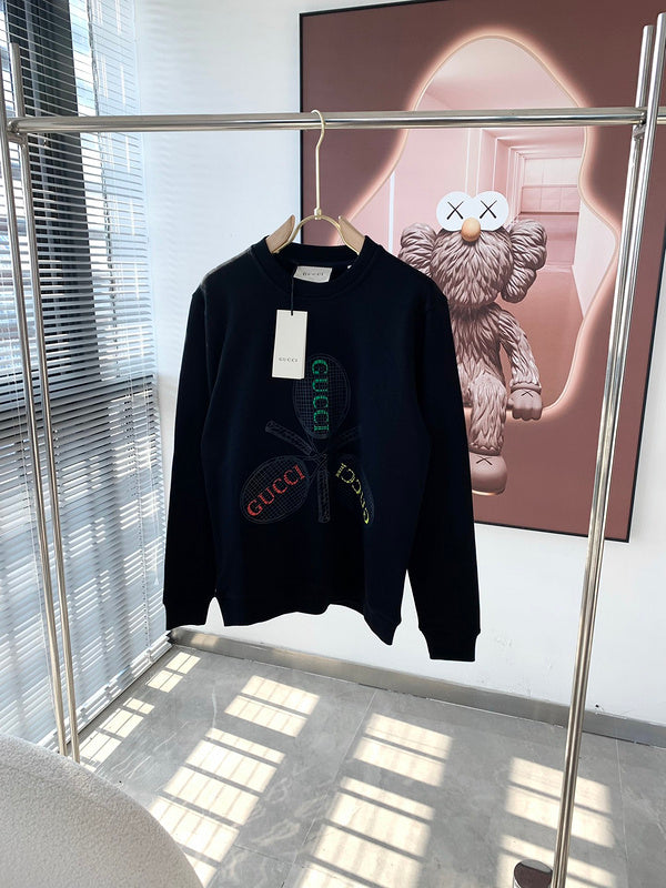 Side profile of Gucci luxury clothing with monogram-inspired silhouette