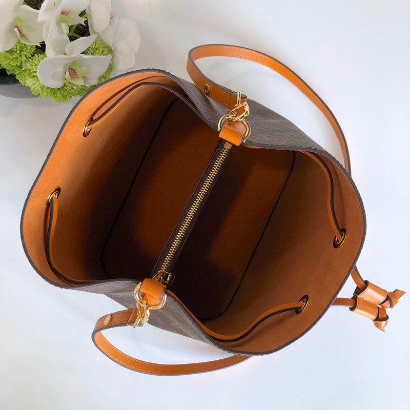 Side profile of structured polished women's handbag – women's premium purse