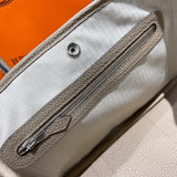 Side view of versatile structured handbag