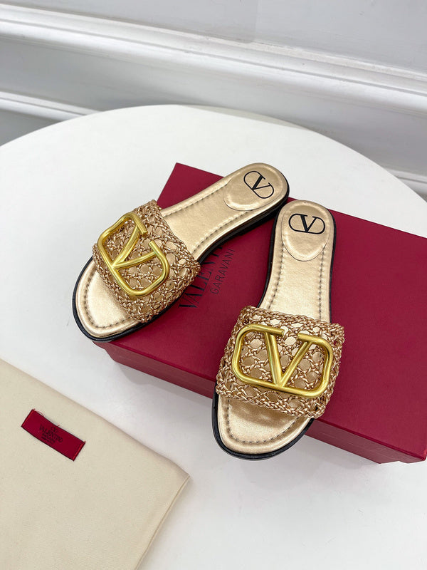Close-up of Valentino Garavani shoes craftsmanship