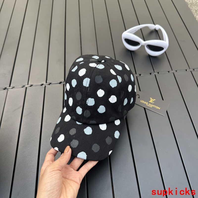 Close-up detail view of Louis Vuitton unisex cap