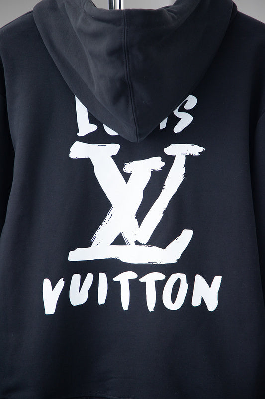 Side profile of Louis Vuitton luxury clothing with relaxed-fit cut