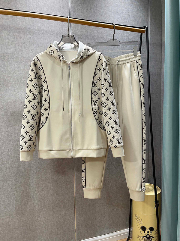 Close-up detail shot of Louis Vuitton luxury clothing with tailored silhouette